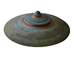 Blue + Gold Templetop Vessel, 21cm x 55cm