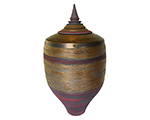 Red and Gold Templetop Jar, 73cm x 38cm